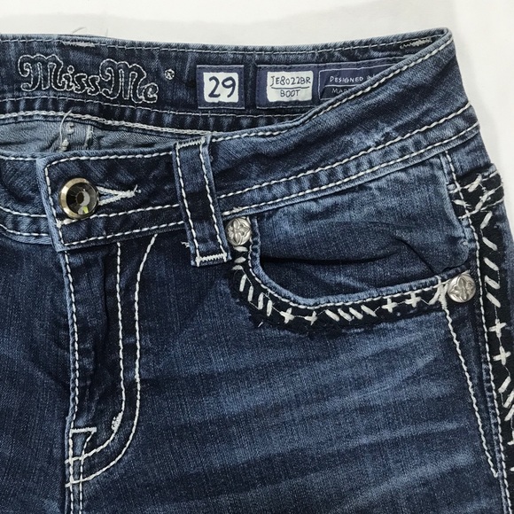 SOLD    Miss Me Bootcut Jeans 29 JE8022BR - Picture 3 of 12